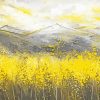 Abstract Yellow And Gray Landscape Diamond Painting