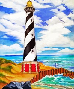 Aesthetic Cape Hatteras Lighthouse Art Diamond Painting