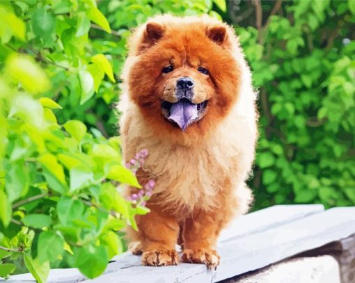 Aesthetic Chow Chow Dog Diamond Painting