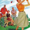 Aesthetic Vintage Golfer Diamond Painting