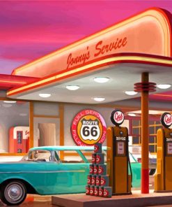 Aesthetic American Gas Station Diamond Painting