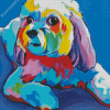 Colorful Cavachon Dog Diamond Painting