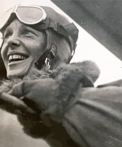 Amelia Earhart In Plane Diamond Painting