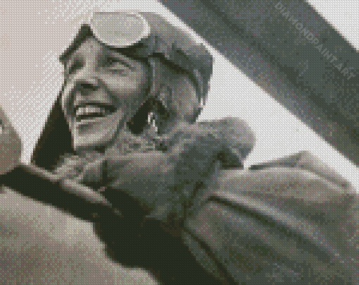 Amelia Earhart In Plane Diamond Painting