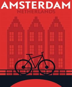 Amsterdam Bicycle Poster Diamond Painting