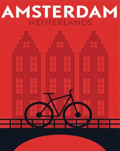 Amsterdam Bicycle Poster Diamond Painting