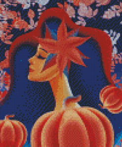 Autumn Queen Side Profile Diamond Painting