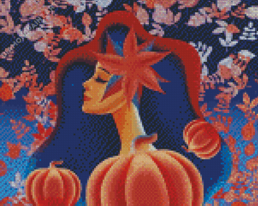 Autumn Queen Side Profile Diamond Painting