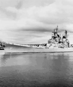 Black And White USS Iowa Diamond Painting