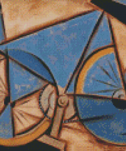 Blue Abstract Bike Diamond Painting