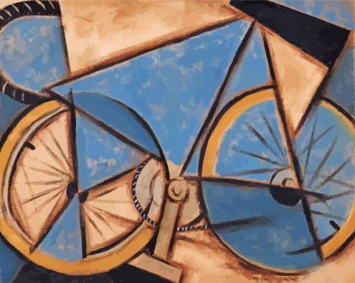 Blue Abstract Bike Diamond Painting