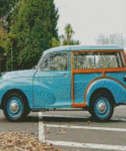 Blue Morris Minor Traveller Diamond Painting