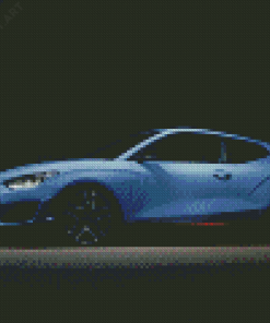 Blue Veloster Car Diamond Painting