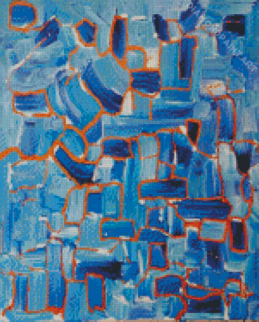 Blue And Copper Art Diamond Painting