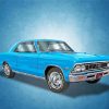 Blue Chevelle SS Art Diamond Painting