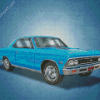 Blue Chevelle SS Art Diamond Painting