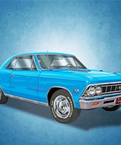 Blue Chevelle SS Art Diamond Painting