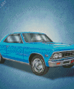 Blue Chevelle SS Art Diamond Painting