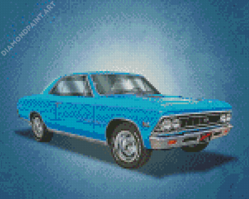 Blue Chevelle SS Art Diamond Painting