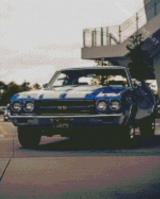 Blue Chevelle SS Diamond Painting