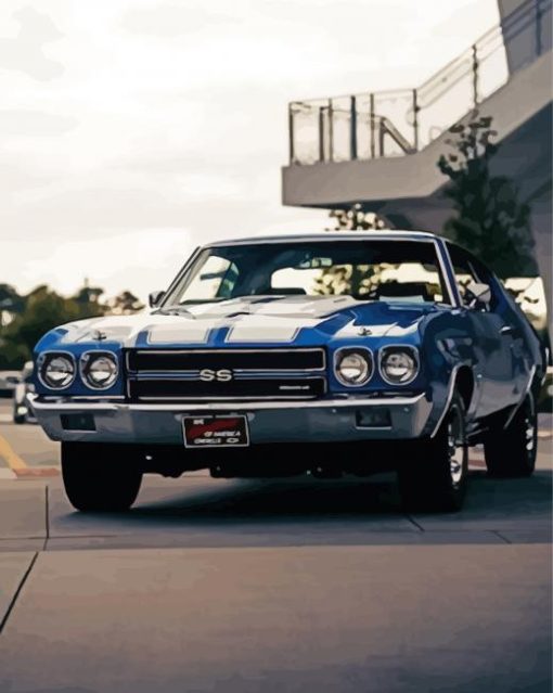 Blue Chevelle SS Diamond Painting