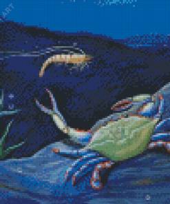 Blue Crab Under Sea Diamond Painting