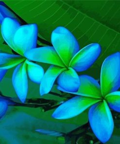 Blue Plumeria Diamond Paintings