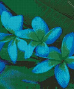 Blue Plumeria Diamond Paintings