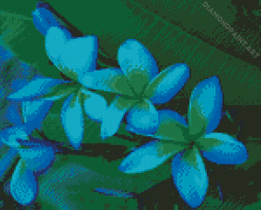 Blue Plumeria Diamond Paintings