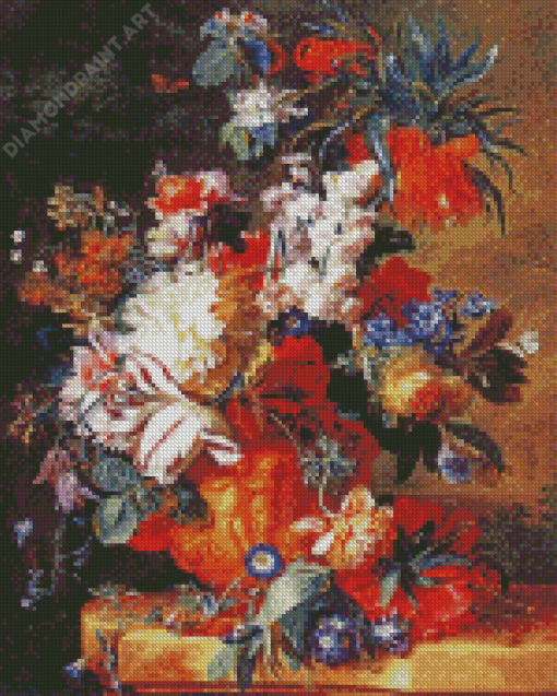 Bouquet Of Flowers In An Urn Van Huysum Diamond Paintings