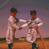 Boys Playing Baseball Diamond Painting