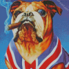 British Bulldog Smoking Cigar Diamond Paintings