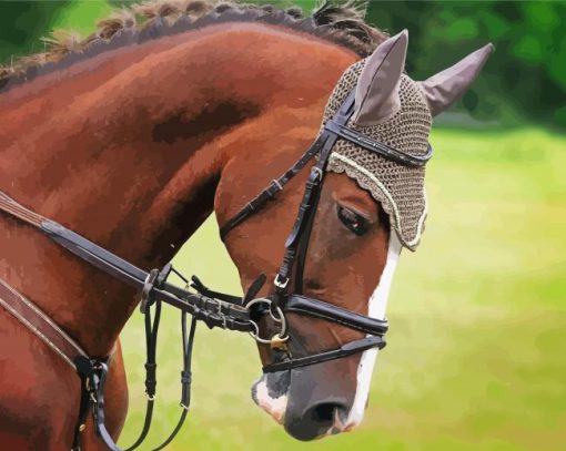 Brown Mare Horse Head Diamond Paintings