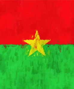 Burkina Faso Flag Art Diamond Painting