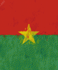 Burkina Faso Flag Art Diamond Painting