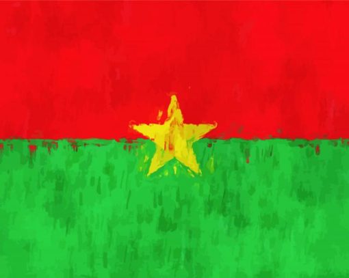 Burkina Faso Flag Art Diamond Painting