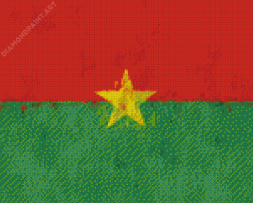 Burkina Faso Flag Art Diamond Painting