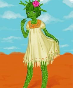 Cactus Girl Diamond Painting