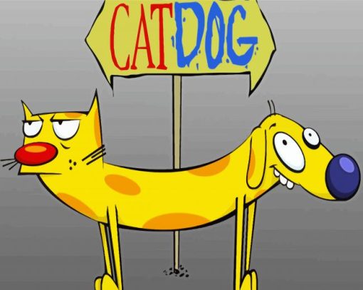 Catdog Diamond Painting