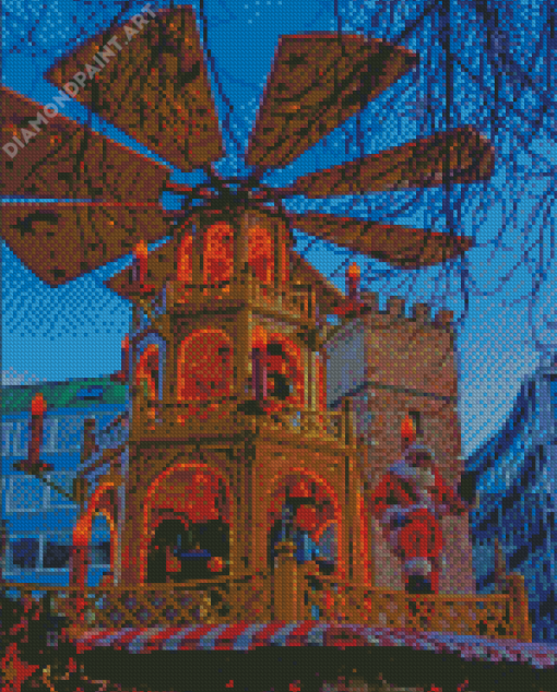 Christkindlesmarkt Christmas Tower Diamond Painting