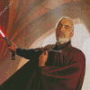 Christoph Lee Count Dooku Diamond Painting