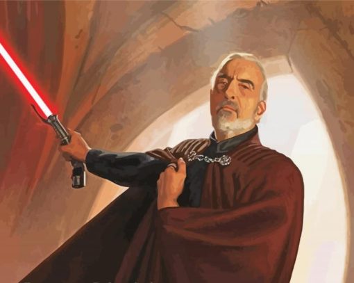 Christoph Lee Count Dooku Diamond Painting