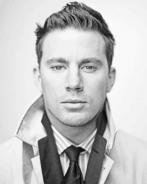 Classy Black And White Channing Tatum Diamond Paintings