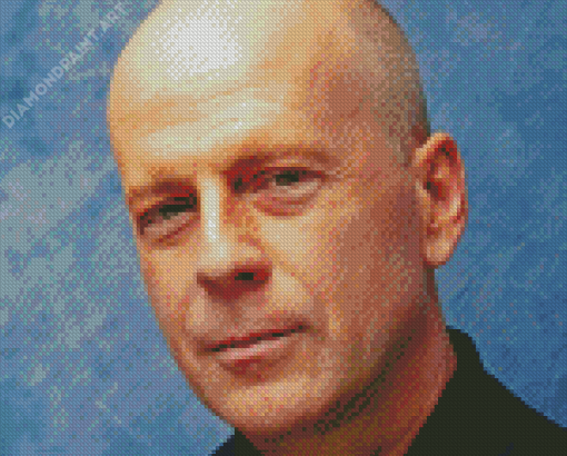 Close Up Bruce Willis Actor Diamond Paintings