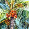 Coconut Tree Art Diamond Painting