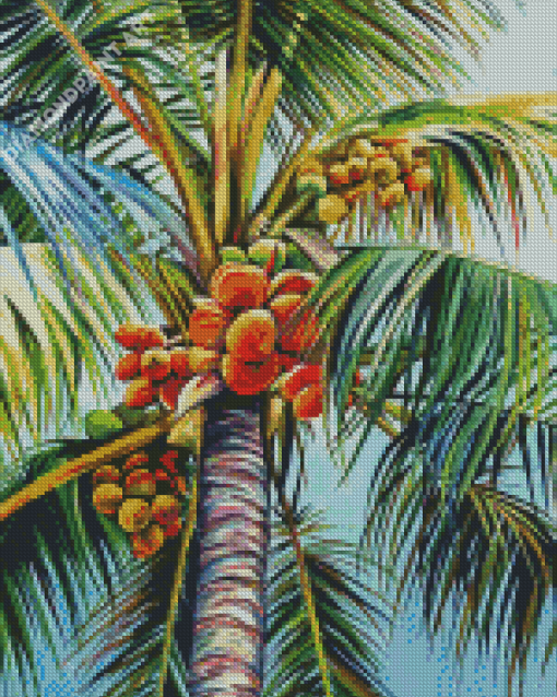 Coconut Tree Art Diamond Painting