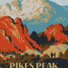 Colorado Pikes Peak Poster Diamond Paintings