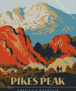 Colorado Pikes Peak Poster Diamond Paintings