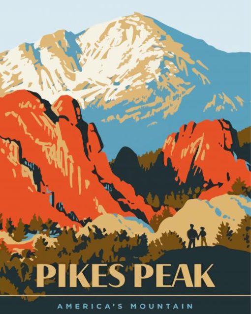 Colorado Pikes Peak Poster Diamond Paintings