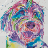 Colorful Bernedoodle Art Diamond Painting